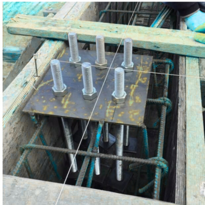 PEB anchor bolt installation